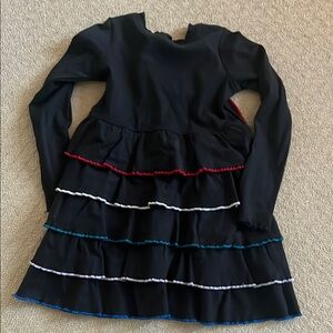 Kids Black Ruffled Costume Dress